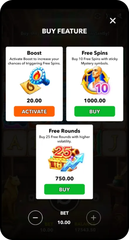 Risk & Buy feature: Buy