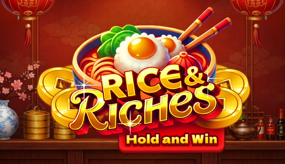 Screenshot eines Slot-Spiels namens Rice Riches auf der NV Casino Seite